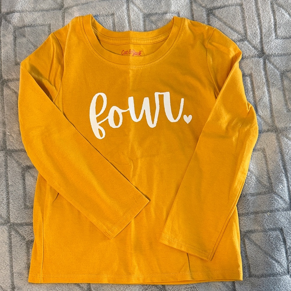 Cat & Jack Mustard Long Sleeve Tee